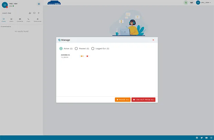 Callcenter Webphone Queue Management